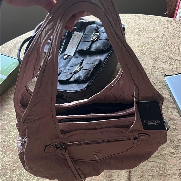 Simply Vera Vera Wang Pink Quilted Shoulder Bag - Picture 6 of 9